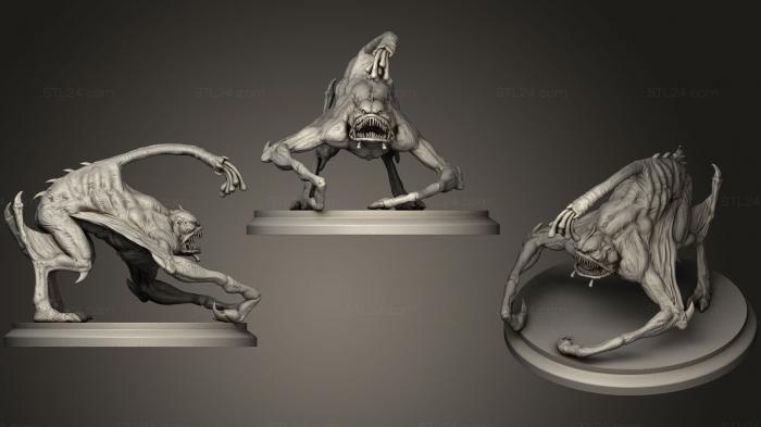 Статуэтки герои, монстры и демоны (Рыболов, STKM_1315) 3D модель для ЧПУ станка